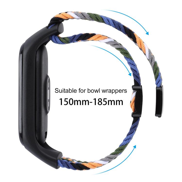 For Xiaomi Mi Band 7 / 6 / 5 / 4 / 3 xDfind Watch Cover Integrated Braided Loop Magnetic Buckle Watch Band(Pink) - Watch Bands by xDfind | Online Shopping UK | buy2fix