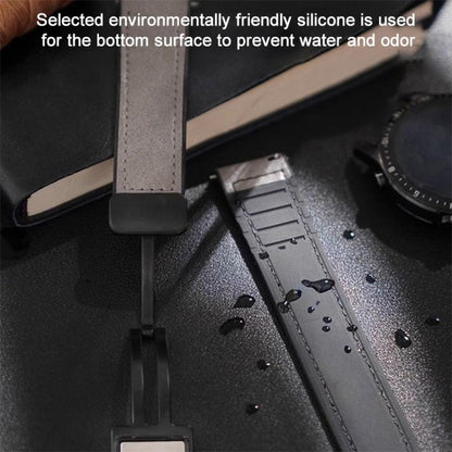 For Amazfit T-Rex 3 xDfind Crazy Horse Pattern Silicone Skin Magnetic Buckle Watch Band(Dark Brown) - Watch Bands by xDfind | Online Shopping UK | buy2fix