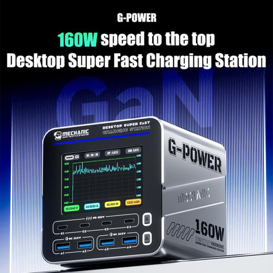 Mechanic G-POWER 160W GaN Desktop Fast Charging Station with 15W Magnetic Fast Charging, Plug:UK Plug - Power Supply by MECHANIC | Online Shopping UK | buy2fix