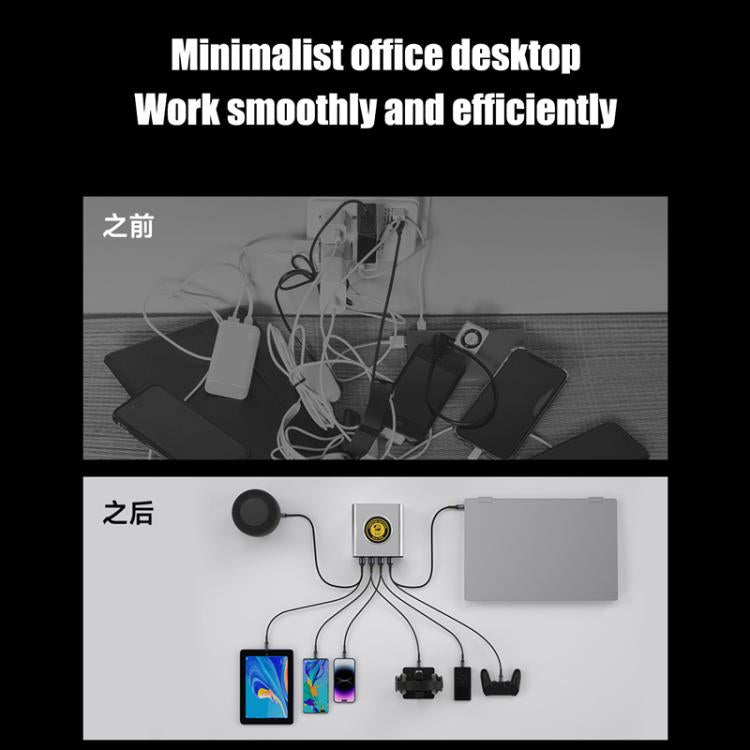 Mechanic G-POWER 160W GaN Desktop Fast Charging Station with 15W Magnetic Fast Charging, Plug:EU Plug - Power Supply by MECHANIC | Online Shopping UK | buy2fix