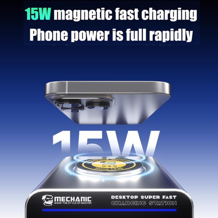 Mechanic G-POWER 160W GaN Desktop Fast Charging Station with 15W Magnetic Fast Charging, Plug:EU Plug - Power Supply by MECHANIC | Online Shopping UK | buy2fix