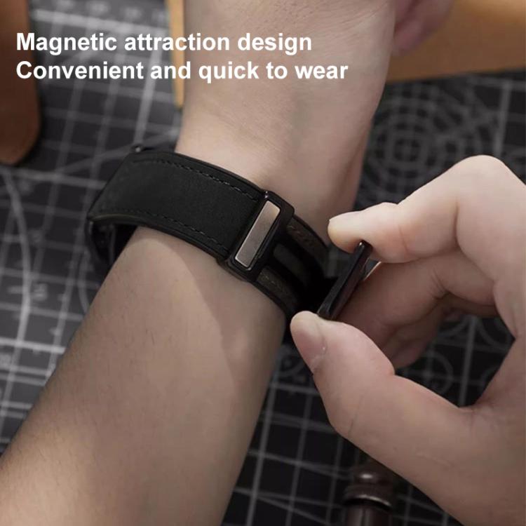 For Garmin Fenix 8 / 7X / 6X / 5X 26mm xDfind Crazy Horse Pattern Silicone Skin Magnetic Buckle Watch Band(Light Brown) - Watch Bands by xDfind | Online Shopping UK | buy2fix