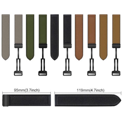 For Samsung Galaxy Watch8 / 8 Classic xDfind Crazy Horse Pattern Silicone Skin Magnetic Buckle Watch Band(Dark Brown) - Watch Bands by xDfind | Online Shopping UK | buy2fix