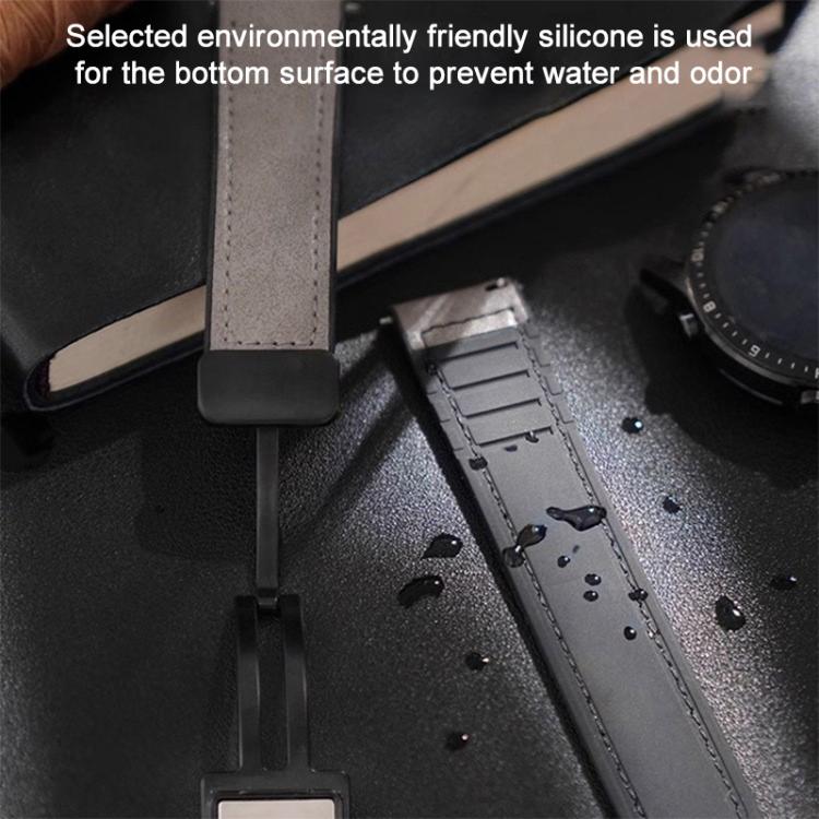 For Samsung Galaxy Watch Ultra / Ultra 2025 xDfind Crazy Horse Pattern Silicone Skin Magnetic Buckle Watch Band(Light Brown) - Watch Bands by xDfind | Online Shopping UK | buy2fix