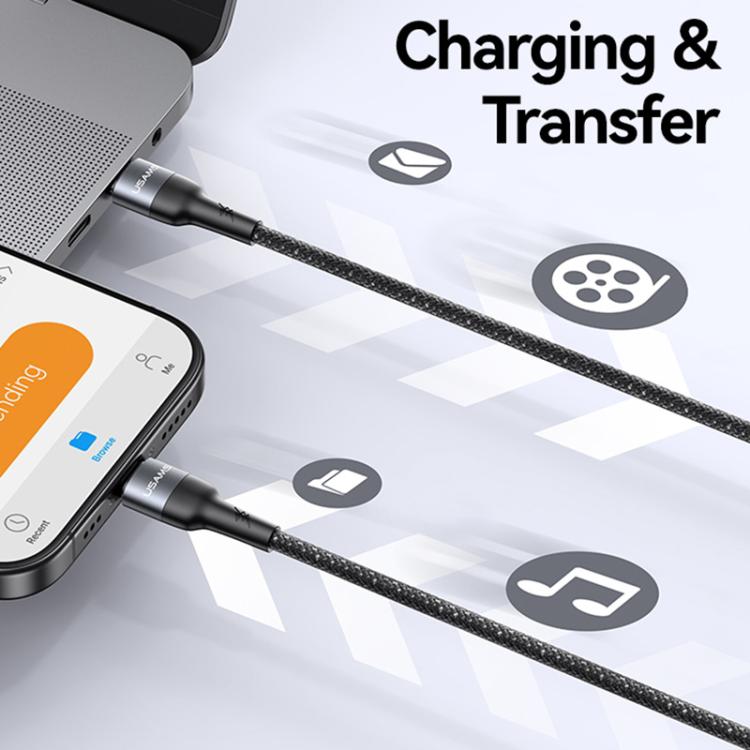 USAMS SJ759 U89 100W Fast Data Charging Cable with Massager, Length: 1.4m(Black) - USB-C & Type-C Cable by USAMS | Online Shopping UK | buy2fix