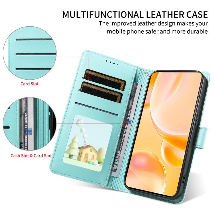 For Google Pixel 10 / 10 Pro / 9 / 9 Pro Embossed Heart Dog RFID Blocking Wallet Leather Phone Case(Green) - Google Cases by buy2fix | Online Shopping UK | buy2fix