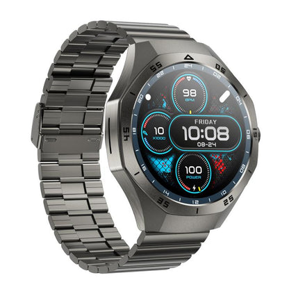 F38 Dual-ear Bluetooth Earphone Smart Watch IP67 Supports Heart Rate Monitoring, Watchband:Steel(Black) - Smart Watches by buy2fix | Online Shopping UK | buy2fix