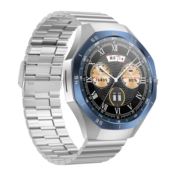 F38 Dual-ear Bluetooth Earphone Smart Watch IP67 Supports Heart Rate Monitoring, Watchband:Steel(Silver) - Smart Watches by buy2fix | Online Shopping UK | buy2fix