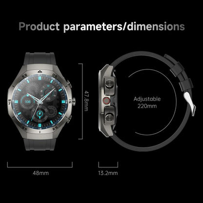 F38 Dual-ear Bluetooth Earphone Smart Watch IP67 Supports Heart Rate Monitoring, Watchband:Leather(Silver) - Smart Watches by buy2fix | Online Shopping UK | buy2fix