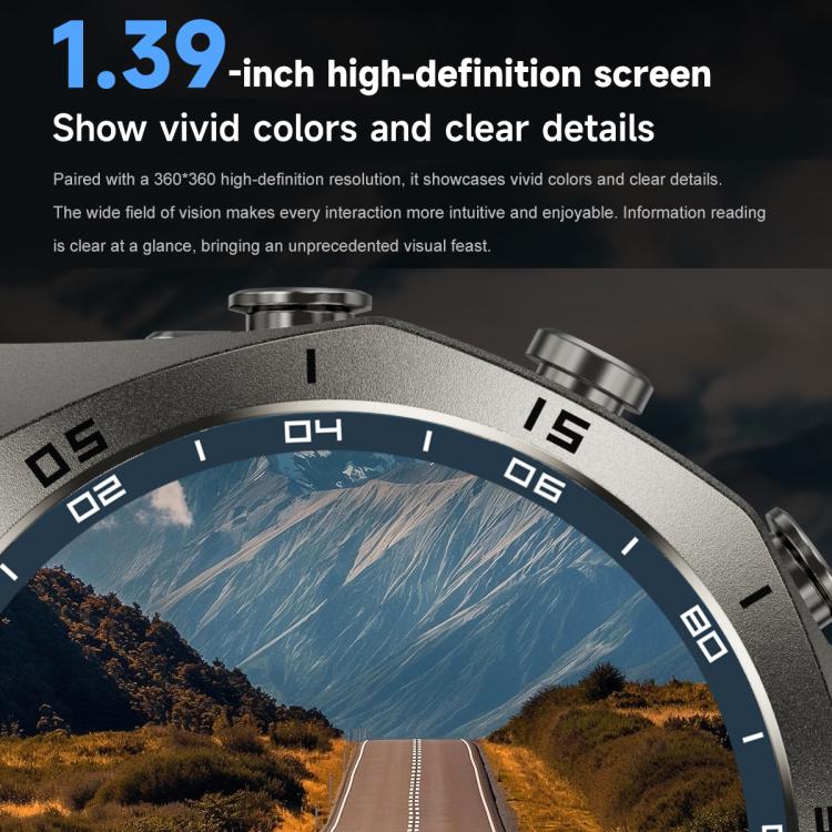 F38 Dual-ear Bluetooth Earphone Smart Watch IP67 Supports Heart Rate Monitoring, Watchband:Leather(Silver) - Smart Watches by buy2fix | Online Shopping UK | buy2fix