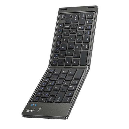 Yesido KB27 Ultra Slim Mini Two-Fold Portable Bluetooth Keyboard(Grey) - Mini Keyboard by Yesido | Online Shopping UK | buy2fix