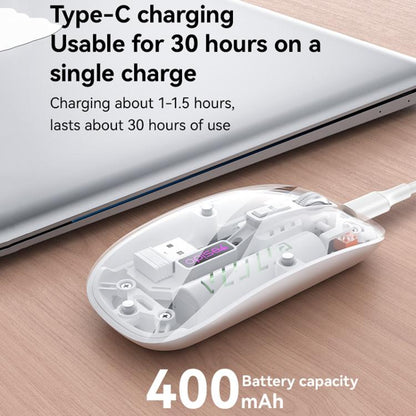 Yesido KB29 Transparent Bluetooth Dual Mode Wireless Mouse(White) - Wireless Mice by Yesido | Online Shopping UK | buy2fix