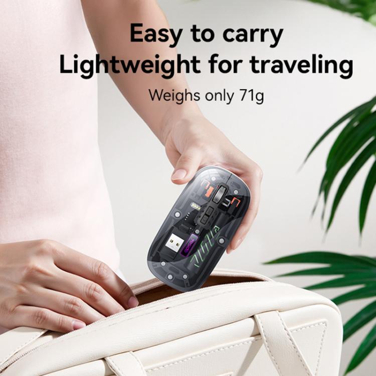 Yesido KB29 Transparent Bluetooth Dual Mode Wireless Mouse(White) - Wireless Mice by Yesido | Online Shopping UK | buy2fix