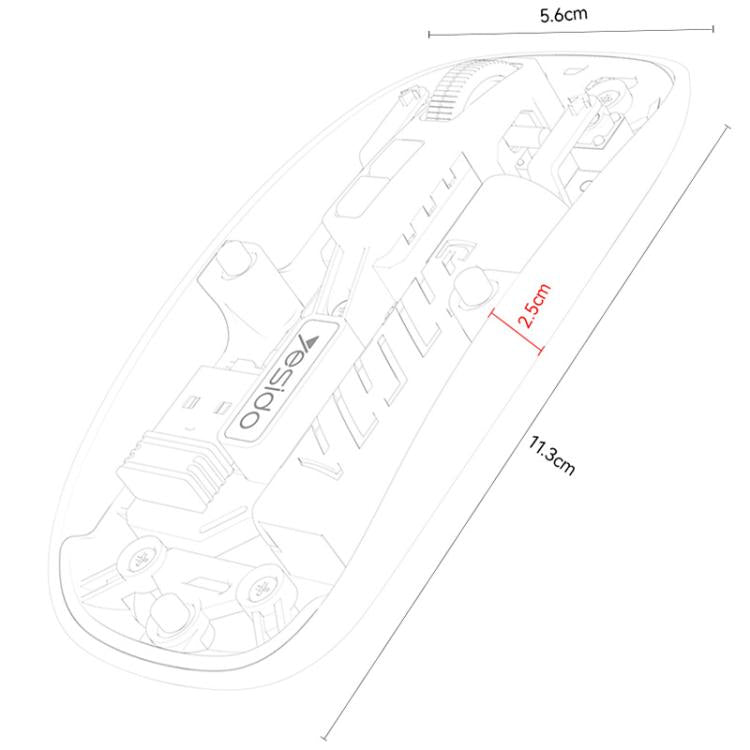 Yesido KB29 Transparent Bluetooth Dual Mode Wireless Mouse(Black) - Wireless Mice by Yesido | Online Shopping UK | buy2fix