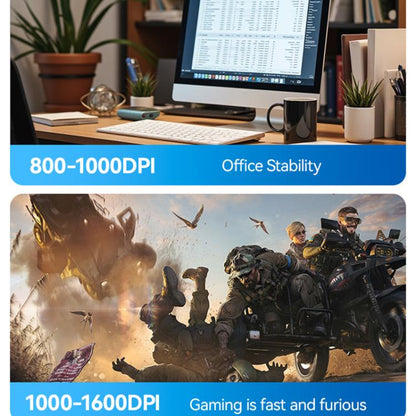 Yesido KB29 Transparent Bluetooth Dual Mode Wireless Mouse(Black) - Wireless Mice by Yesido | Online Shopping UK | buy2fix