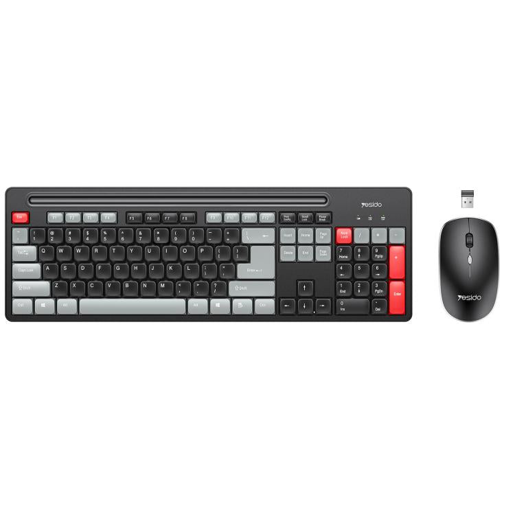 Yesido KB43 2.4G Wireless Keyboard Mouse Set, Version:English Version(Black) - Wireless Keyboard by Yesido | Online Shopping UK | buy2fix