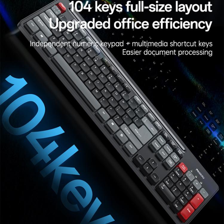 Yesido KB43 2.4G Wireless Keyboard Mouse Set, Version:English Version(Black) - Wireless Keyboard by Yesido | Online Shopping UK | buy2fix