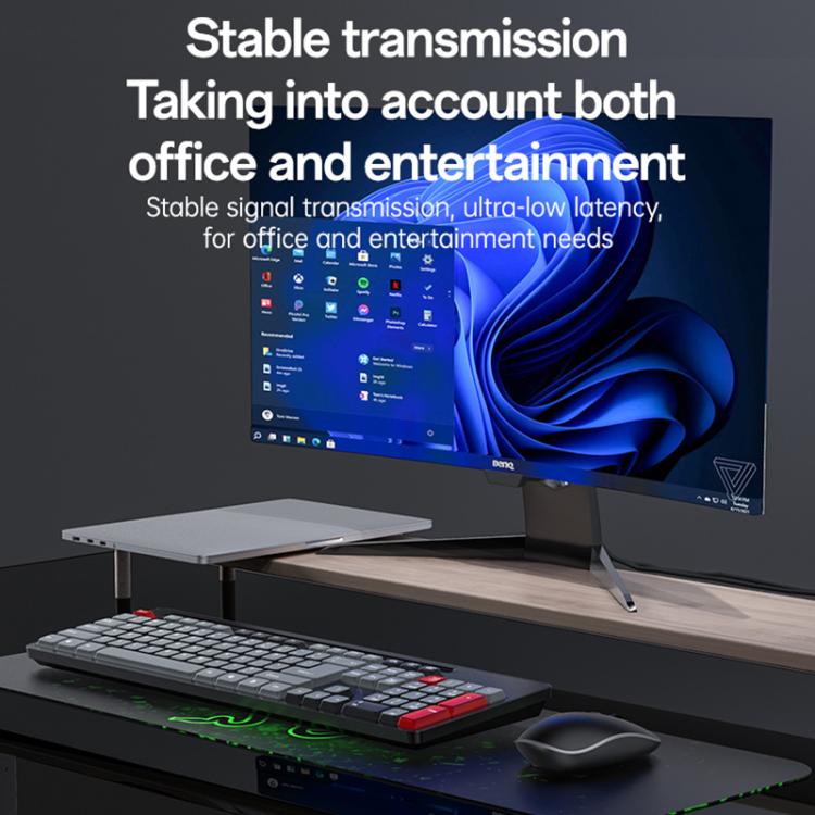 Yesido KB43 2.4G Wireless Keyboard Mouse Set, Version:Arabic Version(Black) - Wireless Keyboard by Yesido | Online Shopping UK | buy2fix