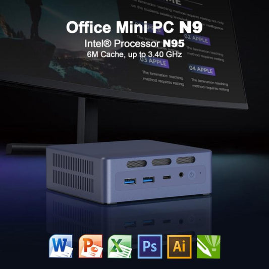 GXMO N9(N95) Windows 11 Intel ADL-N N95 4-Core Processor Mini Computer, Specification:16GB+512GB(UK Plug) - Windows Mini PCs by GXMO | Online Shopping UK | buy2fix