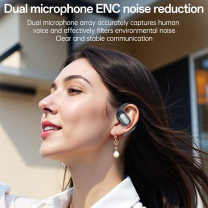 Yesido YSP26 ENC Noise Reduction Ear-hook Open OWS Bluetooth Earphone, with LCD Screen(Grey) - Bluetooth Earphone by Yesido | Online Shopping UK | buy2fix