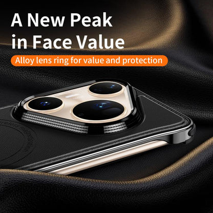 For Huawei Pura 80 Pro 5G J TRIBE Metal Frameless Plain Leather MagSafe Phone Case(Brown) - Huawei Cases by buy2fix | Online Shopping UK | buy2fix