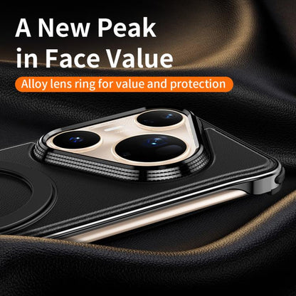 For Huawei Pura 80 Pro+ 5G Metal Frameless Plain Leather MagSafe Holder Phone Case(Brown) - Huawei Cases by buy2fix | Online Shopping UK | buy2fix