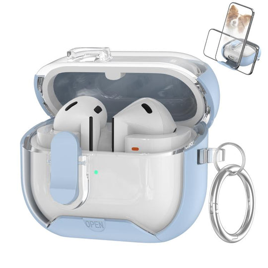 For Samsung Galaxy Buds 3 / 3 Pro Starchain Series PC Earphone Case with Stand(Light Blue)