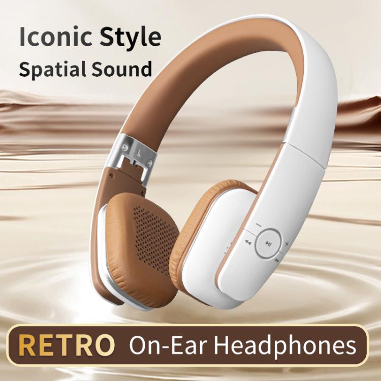 LC-3200 Retro Foldable Bluetooth 6.0 Wireless Headset(White) - Headset & Headphone by buy2fix | Online Shopping UK | buy2fix