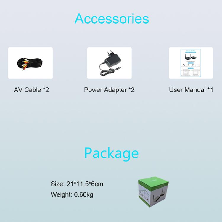 Measy AV230 2.4GHz Wireless Audio / VideoTransmitter & Receiver 1TX to 2RX(AU Plug) - Set Top Box & Accessories by Measy | Online Shopping UK | buy2fix