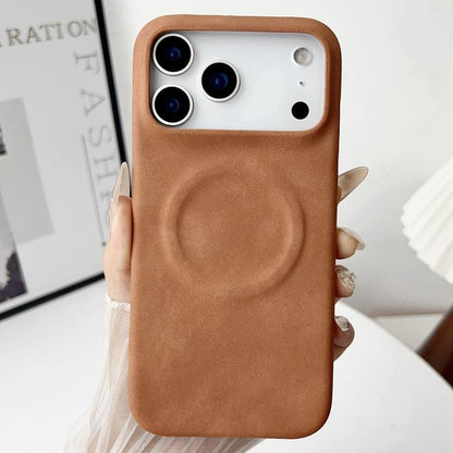 For iPhone 17 Pro Max Skin Feel Sheepskin MagSafe Magnetic Phone Case(Yellow) - iPhone 17 Pro Max Cases by buy2fix | Online Shopping UK | buy2fix