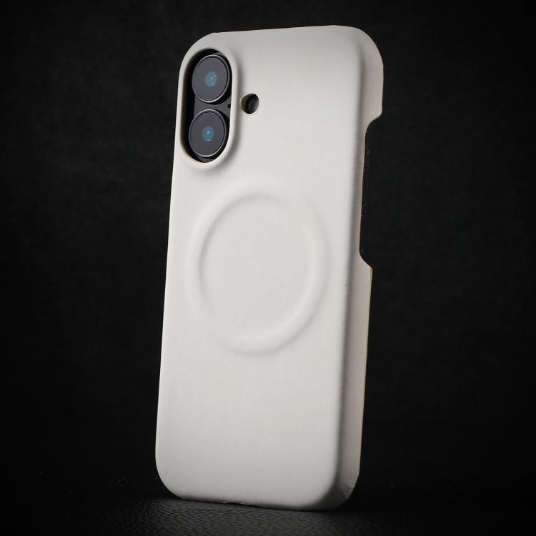 For iPhone 17 Skin Feel Sheepskin MagSafe Magnetic Phone Case(White) - iPhone 17 Cases by buy2fix | Online Shopping UK | buy2fix