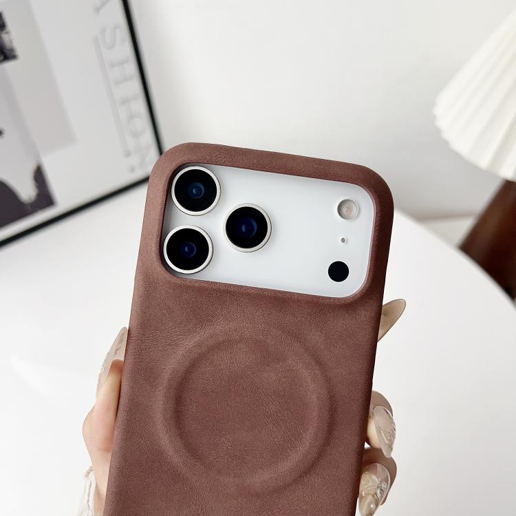 For iPhone 17 Skin Feel Sheepskin MagSafe Magnetic Phone Case(Black) - iPhone 17 Cases by buy2fix | Online Shopping UK | buy2fix