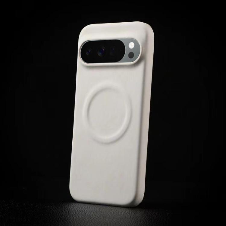 For Google Pixel 10 / Pixel 10 Pro Skin Feel Sheepskin MagSafe Magnetic Phone Case(White) - Google Cases by buy2fix | Online Shopping UK | buy2fix