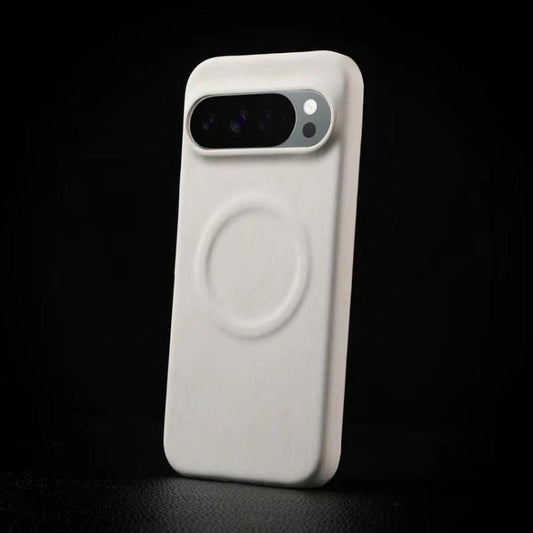 For Google Pixel 10 / Pixel 10 Pro Skin Feel Sheepskin MagSafe Magnetic Phone Case(White) - Google Cases by buy2fix | Online Shopping UK | buy2fix