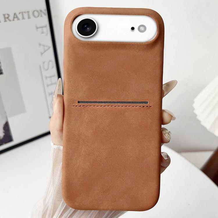 For iPhone Air Skin Feel Sheepskin Card Slot Phone Case(Yellow) - iPhone Air Cases by buy2fix | Online Shopping UK | buy2fix