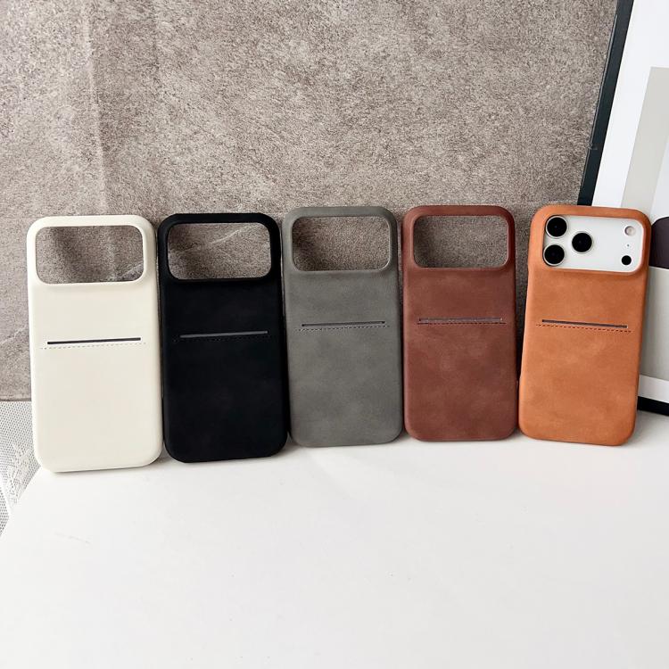 For iPhone Air Skin Feel Sheepskin Card Slot Phone Case(Black) - iPhone Air Cases by buy2fix | Online Shopping UK | buy2fix