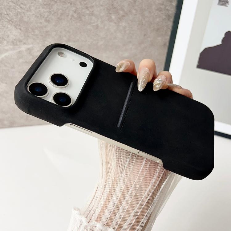 For iPhone Air Skin Feel Sheepskin Card Slot Phone Case(Black) - iPhone Air Cases by buy2fix | Online Shopping UK | buy2fix
