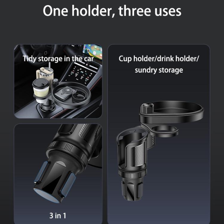 Yesido C180 3 in 1 Car Multi-function Tray Water Cup Holder(Black) - Car Drink Holders by Yesido | Online Shopping UK | buy2fix