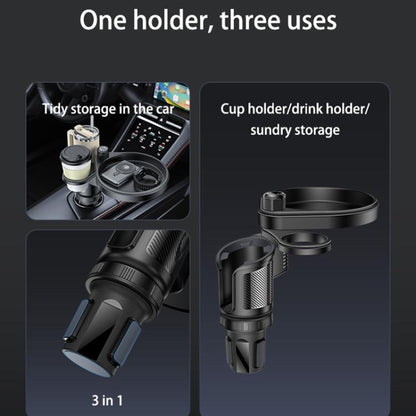 Yesido C180 3 in 1 Car Multi-function Tray Water Cup Holder(Black) - Car Drink Holders by Yesido | Online Shopping UK | buy2fix