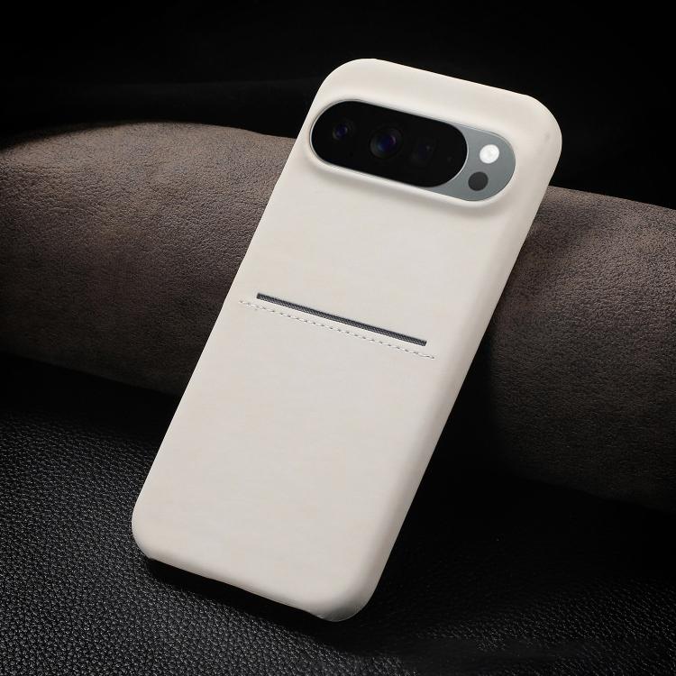 For Google Pixel 10 / Pixel 10 Pro Skin Feel Sheepskin Card Slot Phone Case(White) - Google Cases by buy2fix | Online Shopping UK | buy2fix