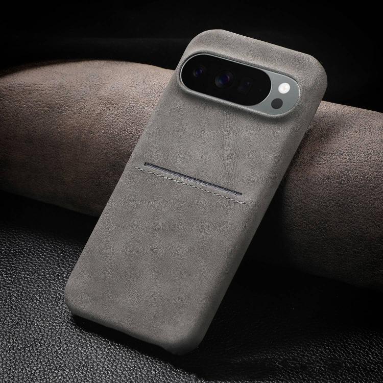 For Google Pixel 10 / Pixel 10 Pro Skin Feel Sheepskin Card Slot Phone Case(Grey) - Google Cases by buy2fix | Online Shopping UK | buy2fix