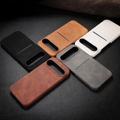 For Google Pixel 10 Pro XL Skin Feel Sheepskin Card Slot Phone Case(White) - Google Cases by buy2fix | Online Shopping UK | buy2fix