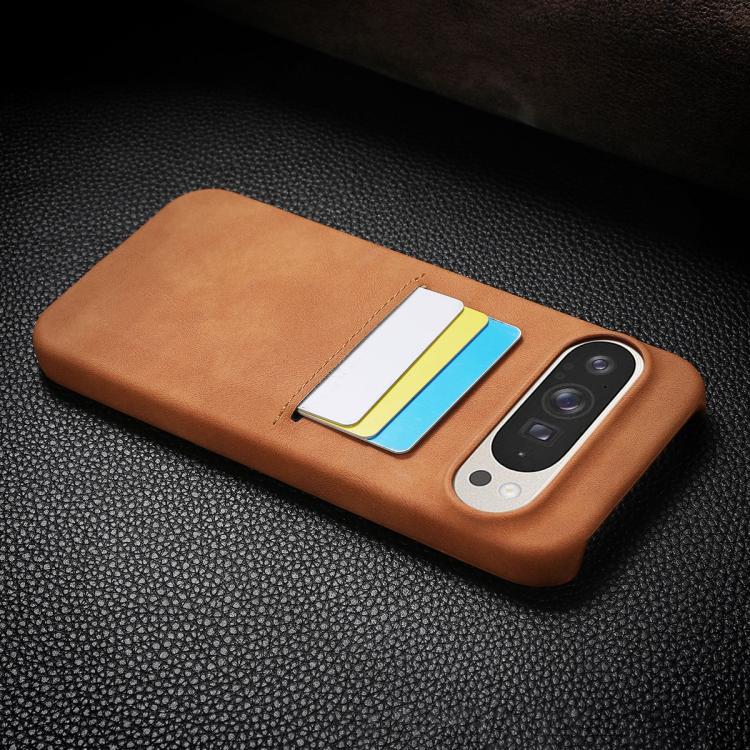 For Google Pixel 10 / Pixel 10 Pro Skin Feel Sheepskin Card Slot Phone Case(Yellow) - Google Cases by buy2fix | Online Shopping UK | buy2fix