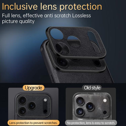 For iPhone 17 Pro Max SULADA Shockproof TPU Hybrid Handmade Leather Phone Case(Blue) - iPhone 17 Pro Max Cases by SULADA | Online Shopping UK | buy2fix