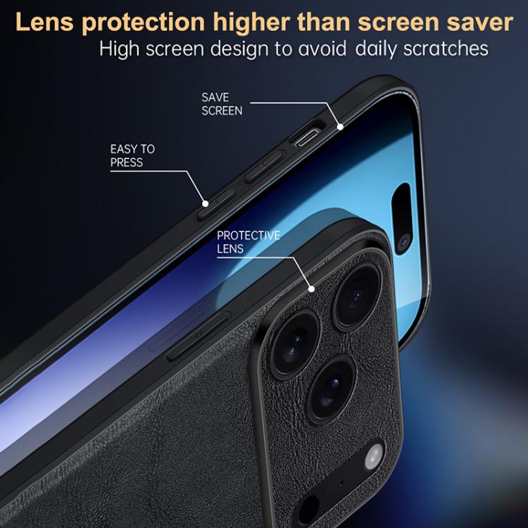 For iPhone Air SULADA Shockproof TPU Hybrid Handmade Leather Phone Case(Black) - iPhone Air Cases by SULADA | Online Shopping UK | buy2fix