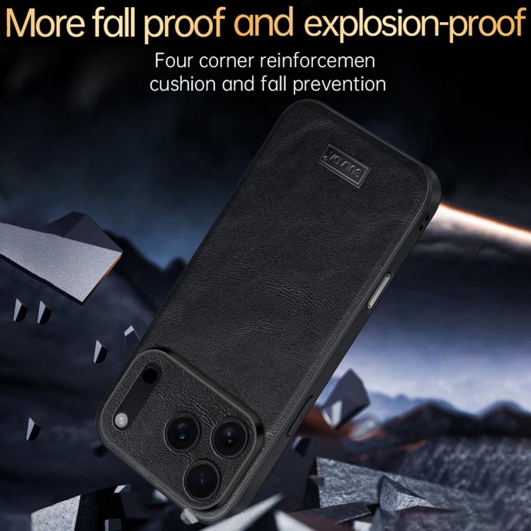 For iPhone 17 Pro SULADA Shockproof TPU Hybrid Handmade Leather Phone Case(Black) - iPhone 17 Pro Cases by SULADA | Online Shopping UK | buy2fix