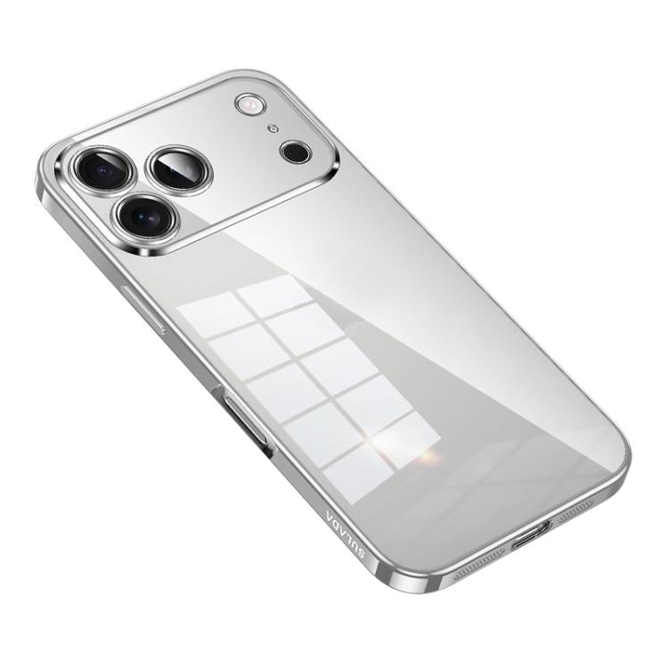 For iPhone 17 Pro Max SULADA Shine Through Series Plating TPU Transparent Phone Case(Silver) - iPhone 17 Pro Max Cases by SULADA | Online Shopping UK | buy2fix