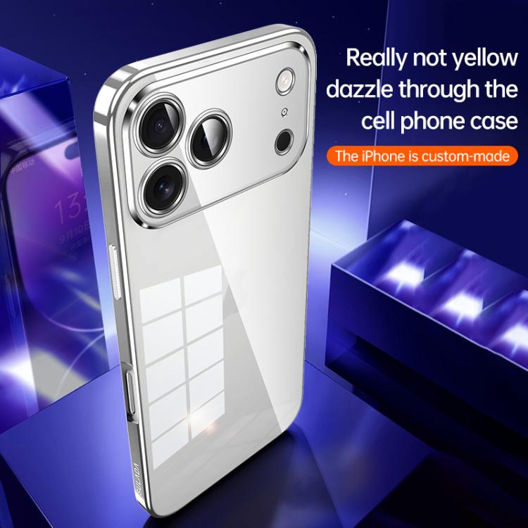 For iPhone 17 Pro SULADA Shine Through Series Plating TPU Transparent Phone Case(Silver) - iPhone 17 Pro Cases by SULADA | Online Shopping UK | buy2fix