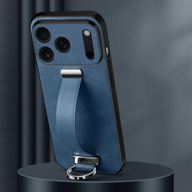 For iPhone 17 Pro Max SULADA Tide Cool Series PC Hybrid Leather Texture Skin Feel Phone Case(Blue) - iPhone 17 Pro Max Cases by SULADA | Online Shopping UK | buy2fix