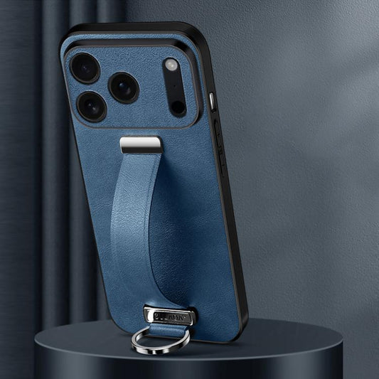 For iPhone 17 Pro SULADA Tide Cool Series PC Hybrid Leather Texture Skin Feel Phone Case(Blue) - iPhone 17 Pro Cases by SULADA | Online Shopping UK | buy2fix